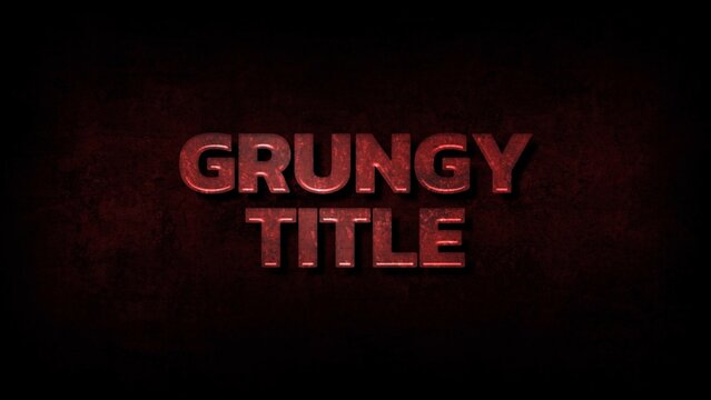 Dark Grungy Red Bloody Superhero Title Intro