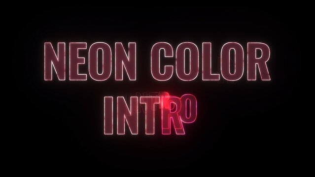 Neon Color Epic Strobe Title Intro