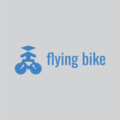 flying bike logo design