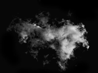 clouds on black background