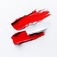 Colored lipstick smears isolated on a white background