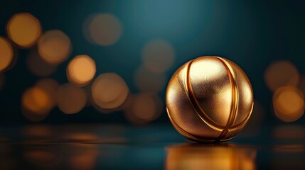 A Basketball In Gleaming Gold, Symbolizing Victory, Wallpaper Pictures, Background Hd