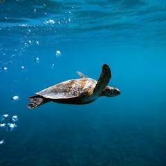 Obraz premium sea turtle swimming in the sea