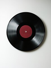 Obraz premium Black Vinyl Record White Wall