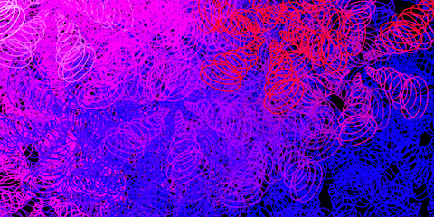 Dark purple, pink vector backdrop with dots.