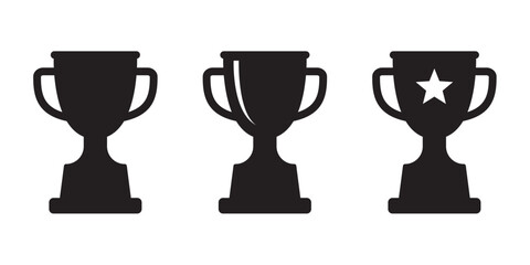 Trophy icon. Trophy cup, winner cup, victory cup icon. Reward symbol sign for web and mobile.