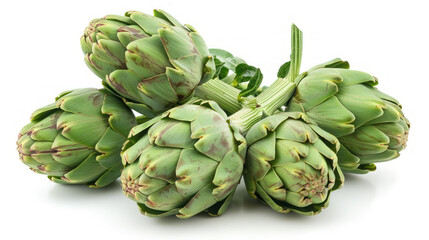 Obraz premium artichokes on a white background isolated 