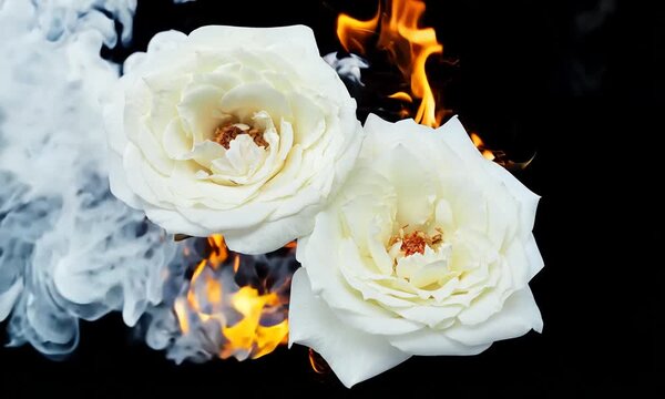 white rose,Flowers burned with resentment and jealousy are an important ritual to invite evil away from bad things.