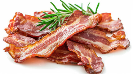Fototapeta premium bacon on a white background