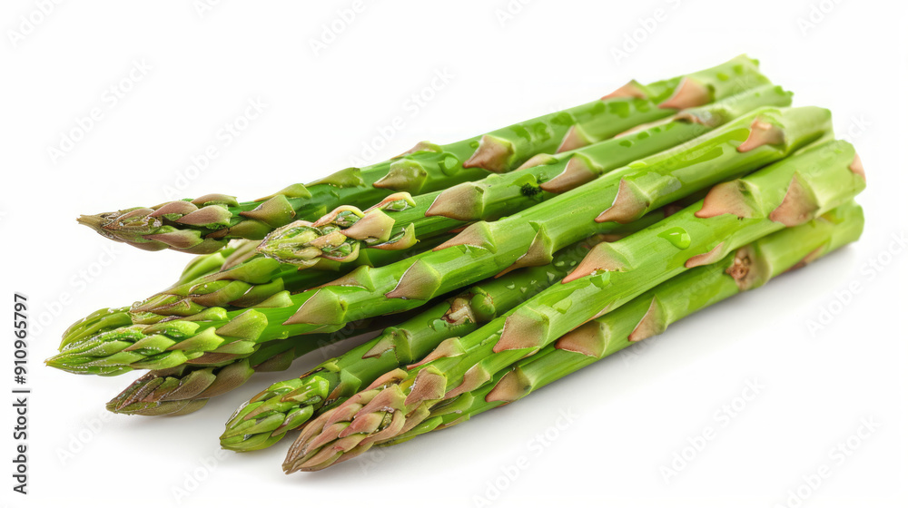 Wall mural asparagus on a white background