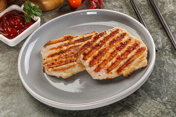 Tasty grilled pork meat steak
