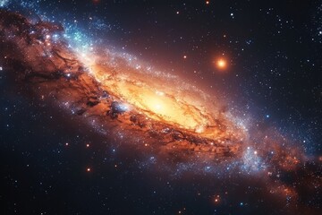 Fototapeta premium A Galactic Spiral in the Cosmic Vastness