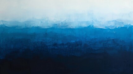 Fototapeta premium Abstract painting in shades of blue.