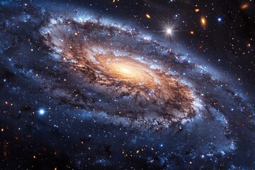 Obraz premium Spiral Galaxy in the Vastness of Space