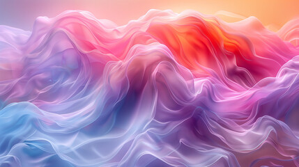 Obraz premium vibrant organic shapes in soft pastel colors, featuring smooth and flowing patterns that create a dynamic and elegant visual effect