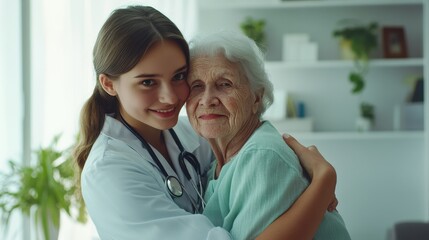 Obraz premium The doctor and elderly patient