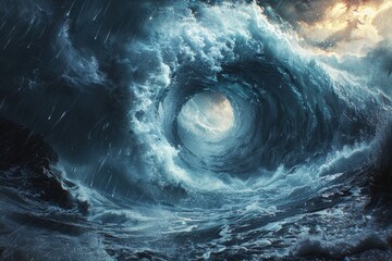 A Vortex of Water in a Stormy Sea