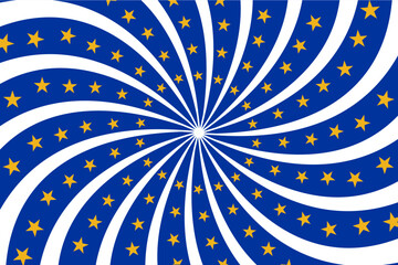 Circus star shape retro poster background isolated vector.