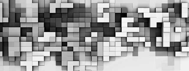 Black and white squares background.