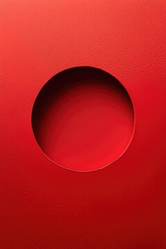 Red Wall With Hole