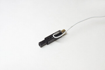 spark element of gas household disassembled lighter, Ceramic inner electrode, piezo element with insulated white cord and square push button