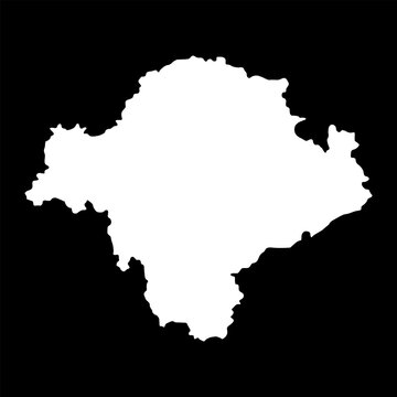 Toplica district map, administrative district of Serbia. Vector illustration.