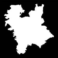 Central Banat district map, administrative district of Serbia. Vector illustration.