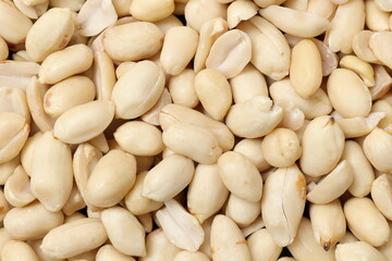 close up of peanuts on the market