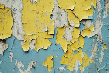 Yellow and Blue Peeling Paint