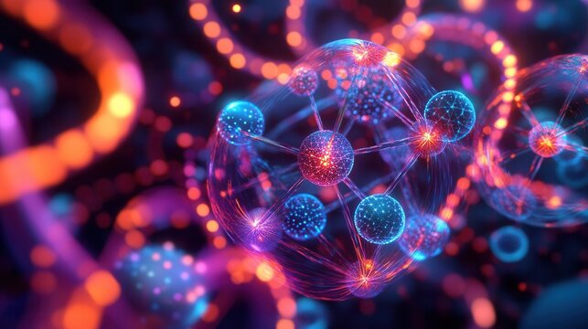 majorana fermions, depiction of fermion wave function, close up, particle interactions, realistic, Fusion, simulation software screen
