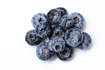 blueberries isolated on white background