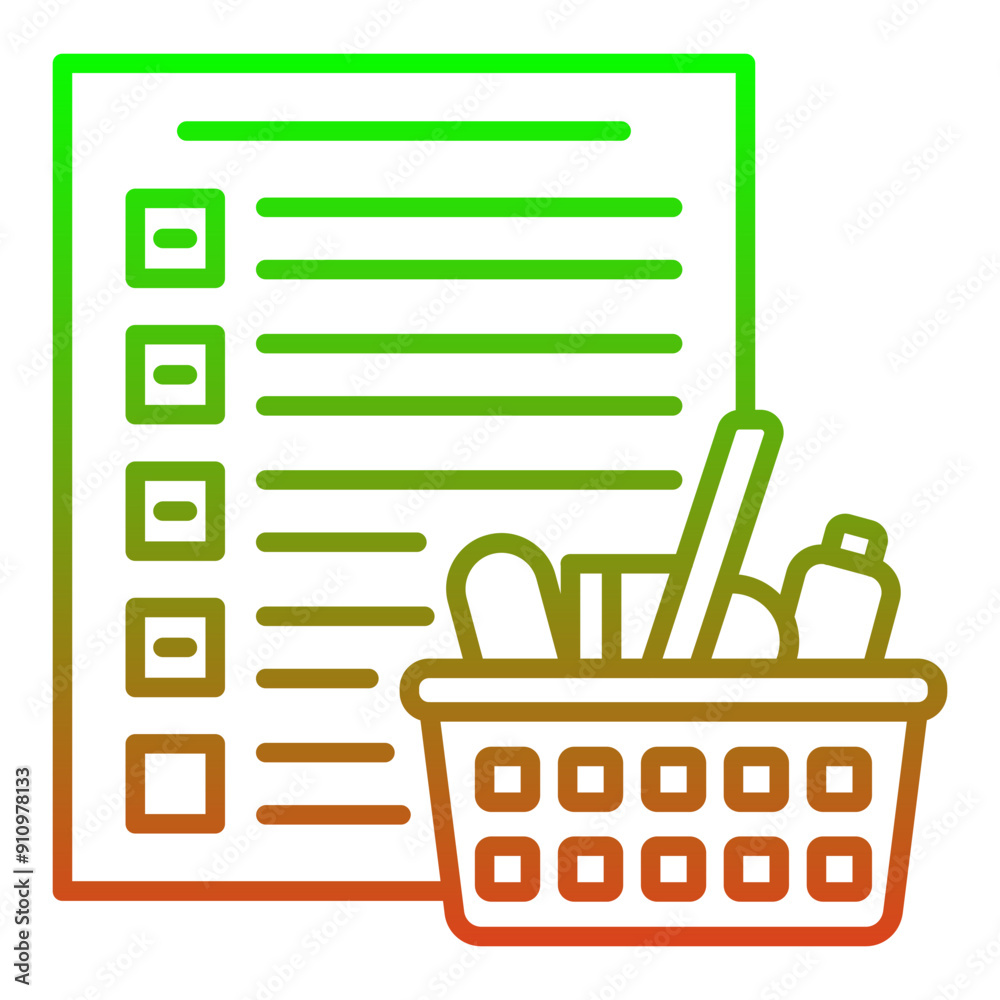 Canvas Prints shopping list icon