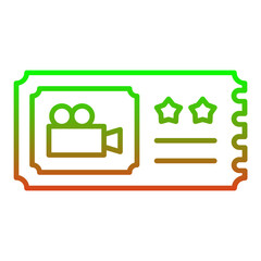 Obraz premium Movie ticket Icon