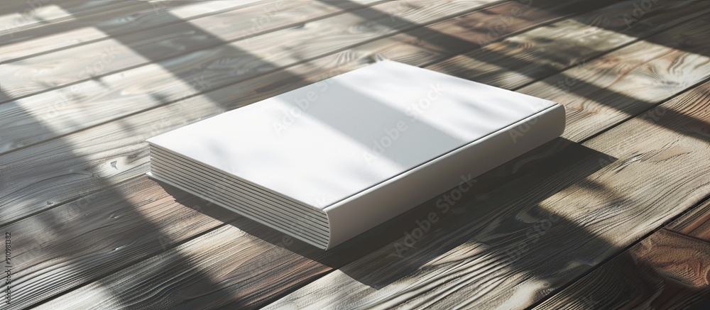 Aufkleber Book mockup with a canvas cover all set for you to add your design to the copy space image