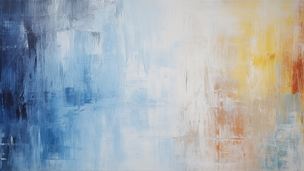 Obraz premium abstract art background, copy space brushstrokes of white light blue paint on wood texture, canvas