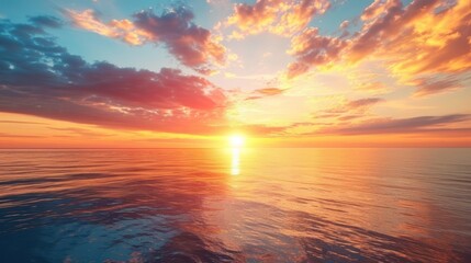 Sunset Over the Ocean