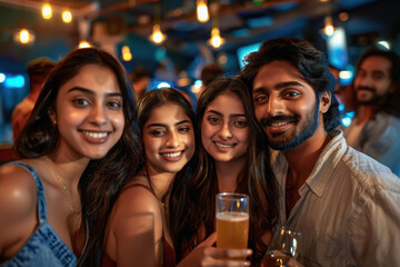 Indian friends group celebrating party