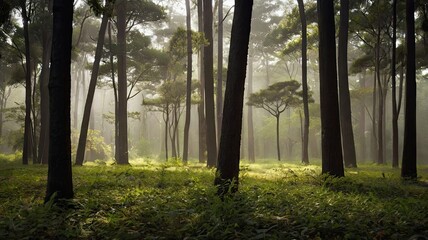 morning in the forest
