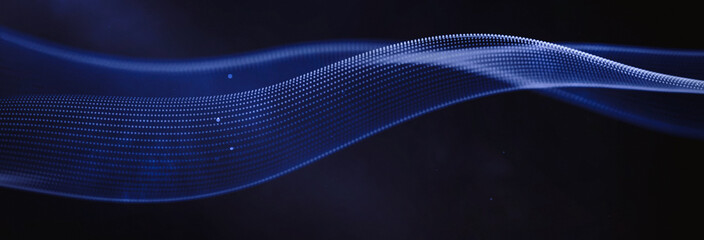 Elegant blue wave patterns on a dark background Background 4k adobe after effect photo...