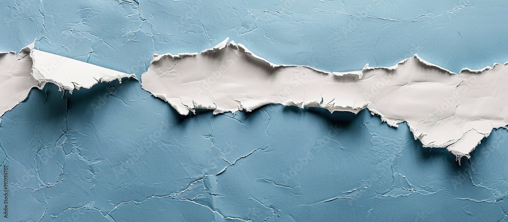 Aufkleber Creating a torn paper texture for a copy space image background demonstrates that creativity requires patience