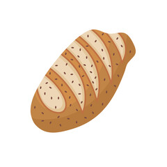 Flat Simple Illustration Of Bread
