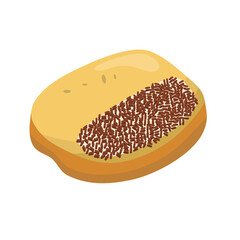 Flat Simple Illustration Of Bread
