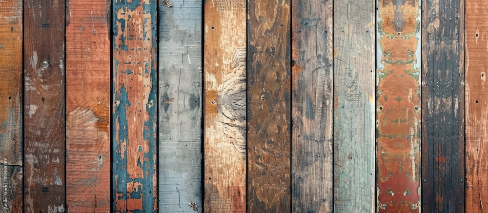 Poster ideal for interior exterior decoration and industrial design concepts with a wooden texture as a bac
