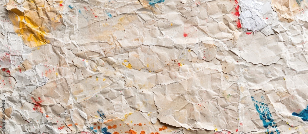 Fototapete abstract textured background of a recycled paper sheet with copy space image