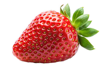 A strawberry is isolate on white background and PNG