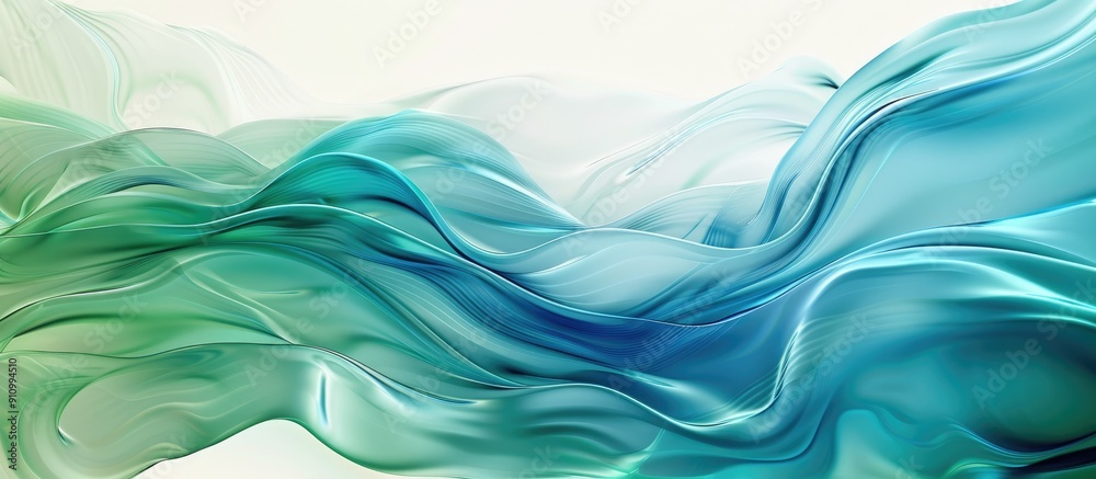 Poster blue and green abstract water wave pattern with a pure natural swirl texture for a background copy s