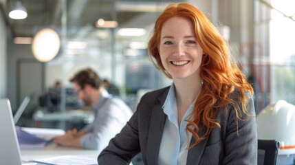 The smiling business woman