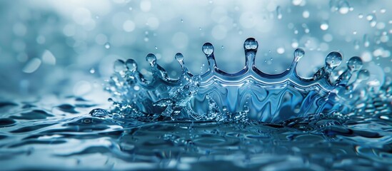 Nature s creation of an icy crown with a beautiful copy space image