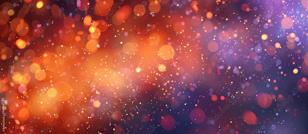 Poster Festive abstract background with blurred bokeh lights ideal for copy space image