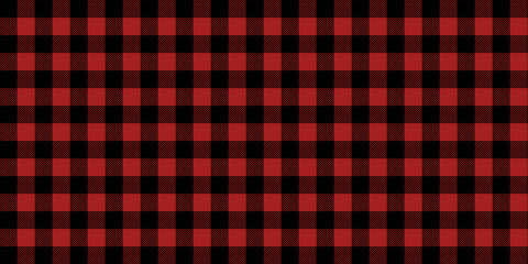 Buffalo Plaid Pattern, tartan lumberjack red black plaid seamless pattern. Flannel check plaid texture for decorating, wallpaper, wrapping paper, fabric, backdrop, art, illustration